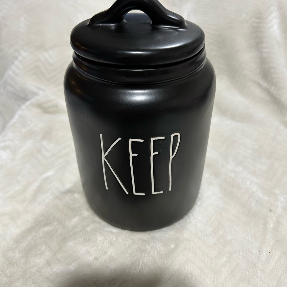 Rae Dunn Black Artisan Collection Jar
